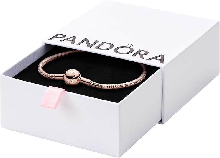 Visit the PANDORA Store Pandora Moments Snake Chain Bracelet - Compatible Moments Charms - Bracelet for Women -