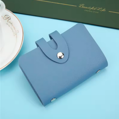 female bank card holder simple travel solid color small gift
