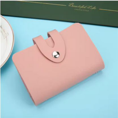 female bank card holder simple travel solid color small gift